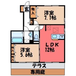 ソレアード Bの物件間取画像